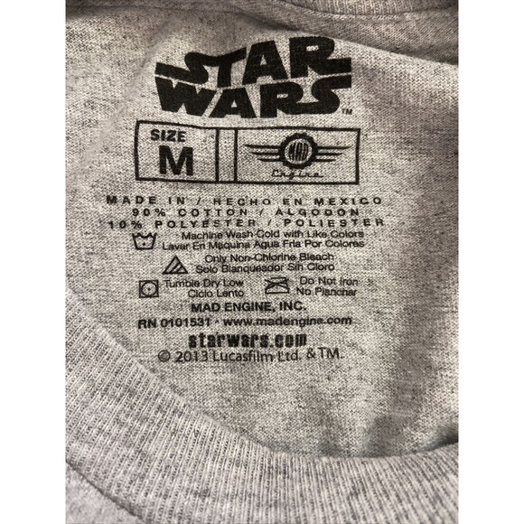 Star Wars T-shirt Men Medium Gray Call Me the Boss Darth Vader Crew Neck Classic - Picture 5 of 5